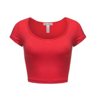 NWOT Red Crop Top